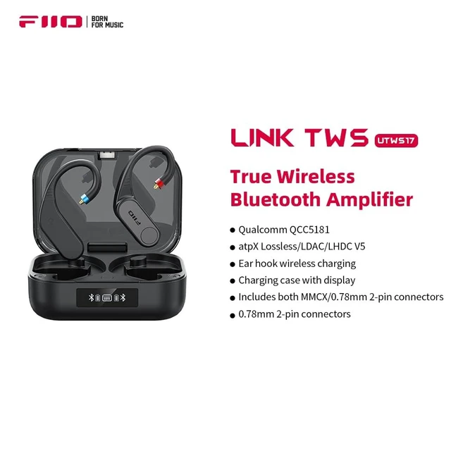Alt view image 2 of 5 - FiiO Link TWS(UTWS17) True Wireless Bluetooth Adapter for IEMs, Bluetooth 6.0, Snapdragon Sound, aptX Lossless, LDAC, Dual AK4333 DAC,MMCX & 0.78mm 2-Pin Compatible