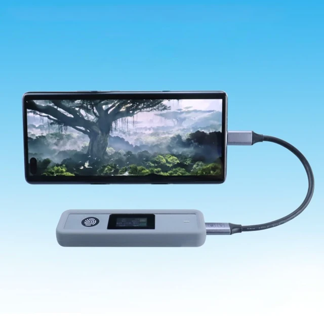 Alt view image 3 of 5 - BaoFufc NVMe SSD Enclosure Support Visual LCD Fingerprint Encryption USB3.2 for Efficient Data Transfer External Enclosure