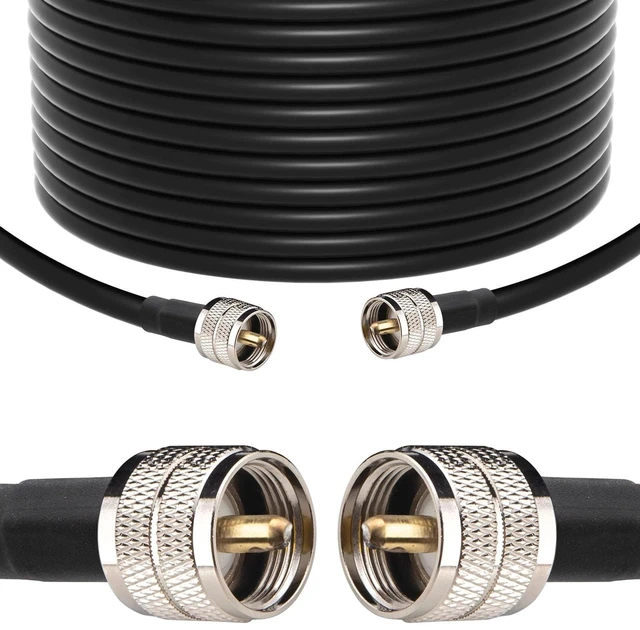 Main image of YOTENKO RG213 Coaxial Cable 200FT - CB Coax Cable PL259 Male Ultra Low Loss