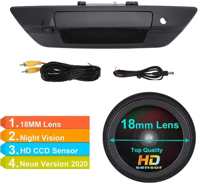 Alt view image 4 of 5 - Car Trunk Handle Color Backup Camera, Parking Camera Backup Assistant Reversing Cam Replacement for 20172021, IP66 150170 Wide Angles(Black)