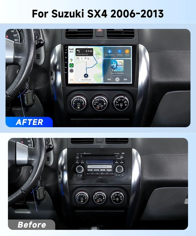 Alt view image 2 of 5 - Rimoody Linux System Car Stereo for Suzuki SX4 Radio 2006-2013 Carplay