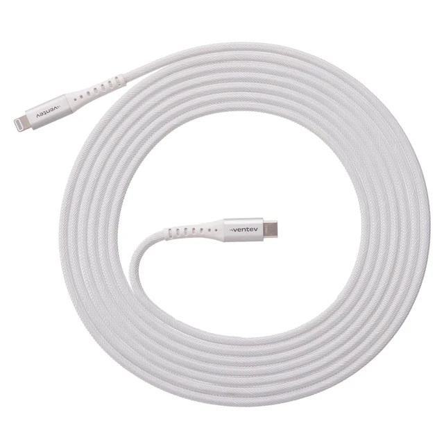 Main image of Ventev Alloy Lightning High Speed Ultradurable 10 Foot Cable (White, USB Type A)