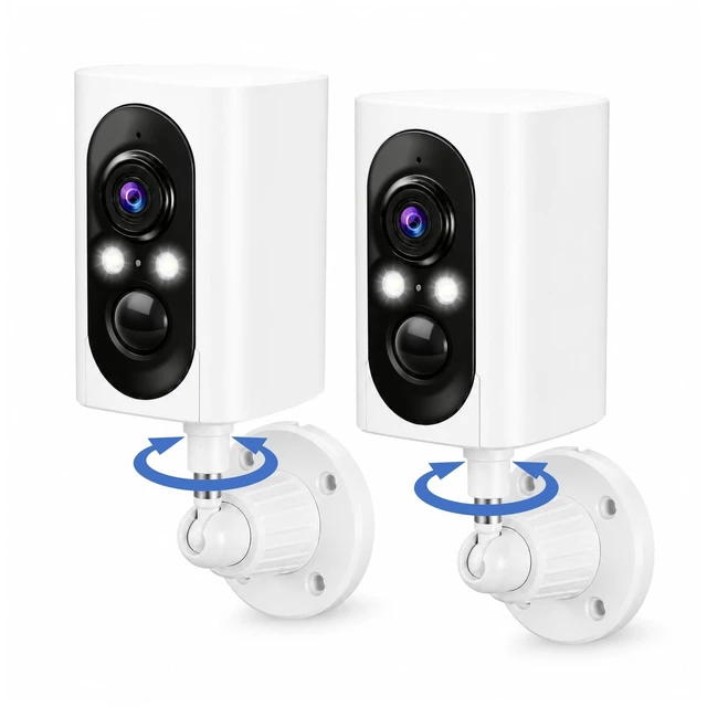 Main image of Geekee 355 Pan Rotate Cameras 2 Pack, Security Cameras Wireless Outdoor