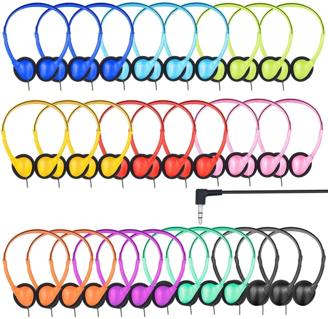 Main image of CNSZSLZ Kids Headphones Bulk 30 Pack for Classroom Students,Wired On Ear