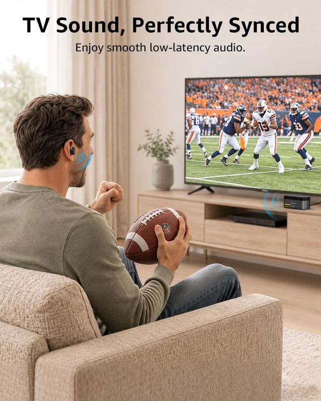 Alt view image 3 of 5 - 1Mii ClearLinkTV E3Pro Wireless Earbuds for TV Watching for Seniors