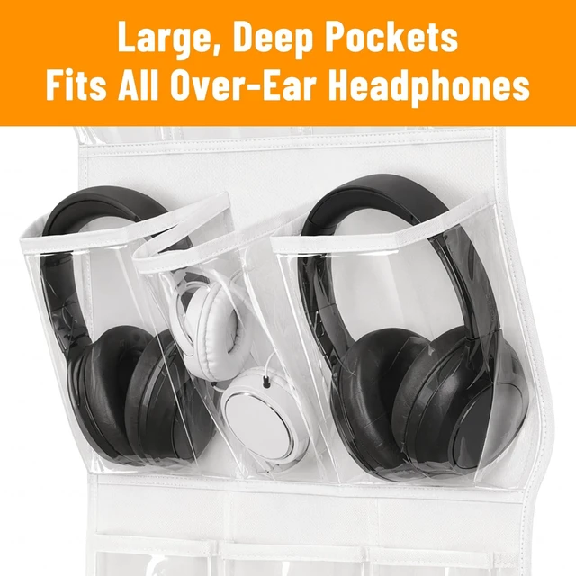 Alt view image 3 of 5 - NiHome 36-Pocket Headphone Storage Organizer for Classroom, 2-Pack Holder