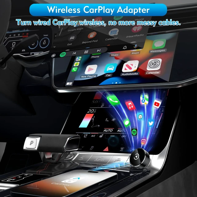 Alt view image 3 of 5 - Zokvic 2026 Wireless CarPlay Adapter, Upgraded Wired to Wireless, Supports CarPlay & Android Auto, Plug and Play, Fast Auto Reconnect, Stable Contrl, Zero Lag, Heat Dissipation, Noiseles