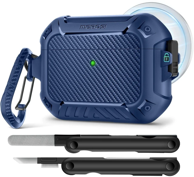 Main image of MOBOSI for AirPods Pro 3 Case, Secure Lock, Blue