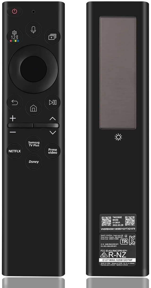 Main image of BN59-01385A TM2280E Fit for Samsung Remote Control for Smart TV 2021-2023 Crystal QLED Neo LED 4K TV Series, 85 inch ^^65 inch ^^55inch Series with Voice Rechargeable Solar Cell, 4 Shortcut Butt