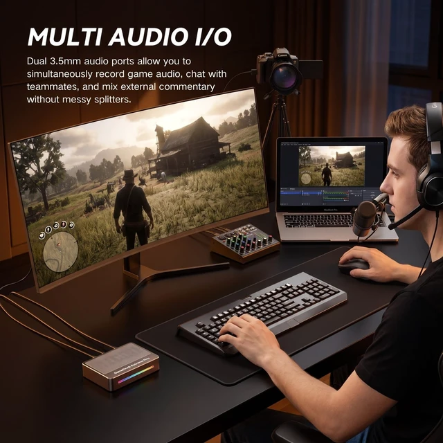 Alt view image 5 of 5 - ezcap401 4K Video Capture Card, HDMI 2.1, 4K144 Ultra-Low Latency