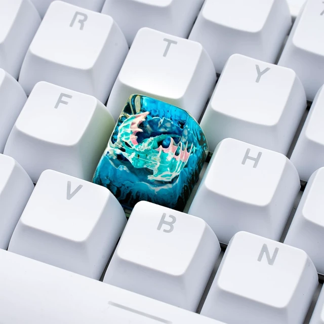 Alt view image 3 of 5 - Artisan Keycap for DIY Replacenment, Handmade Resin Keycap, Dragon Custom Keycaps for Switch Gaming, Cherry MX Mechanical Keyboards