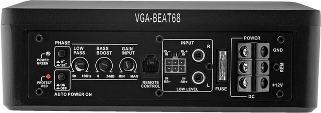 Alt view image 5 of 5 - Vixen Go VGA-BEAT68 6"x8" Under Seat Powered Subwoofer Enclosure with Built in Amplifier for Car/Truck