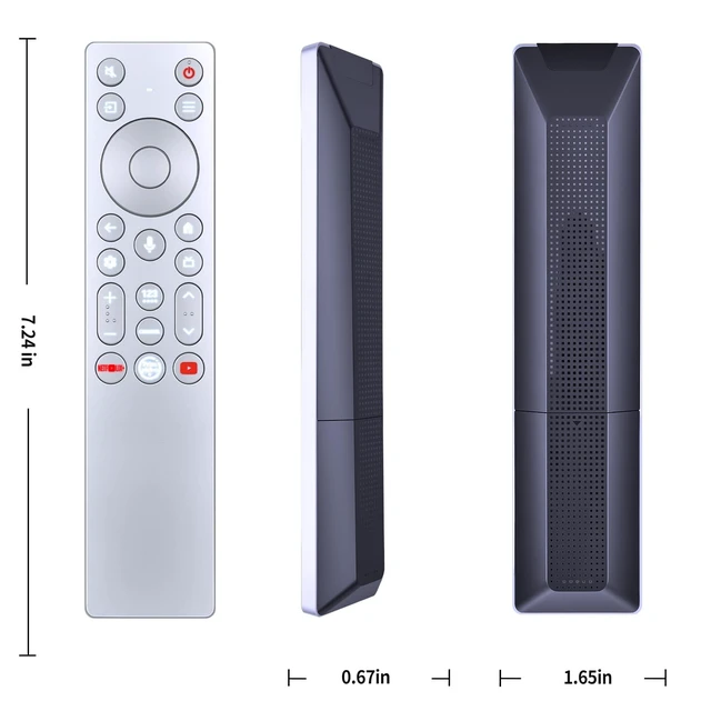 Alt view image 2 of 4 - RC933A FMB1 Replacement Voice Remote for TCL QM8K Series Smart Google TV