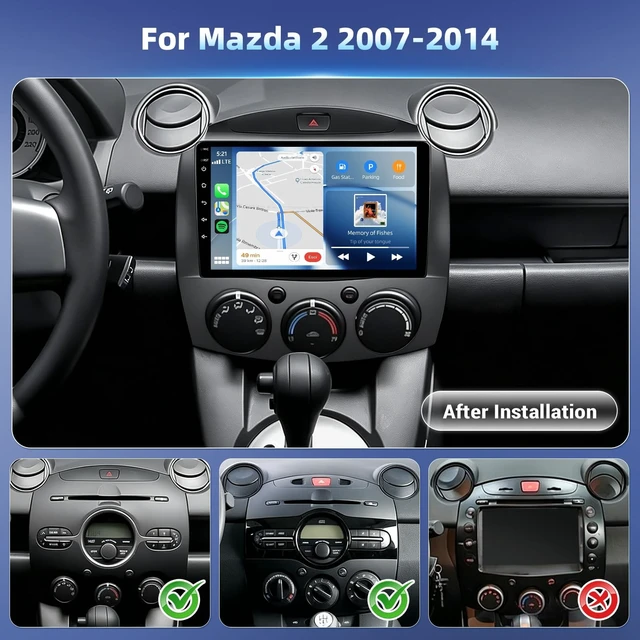 Alt view image 2 of 5 - 4Core+64G Android Car Radio for Mazda 2 2007-2014