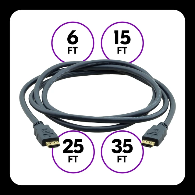 Alt view image 2 of 5 - Kramer Premium High-Speed HDMI Cable C-HM/HM-25, 25 ft, 4K@60Hz, HDMI to HDMI