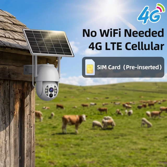 Alt view image 2 of 5 - JOOAN 2K Solar 4G LTE Security Camera for Remote Areas, No WiFi, No Power