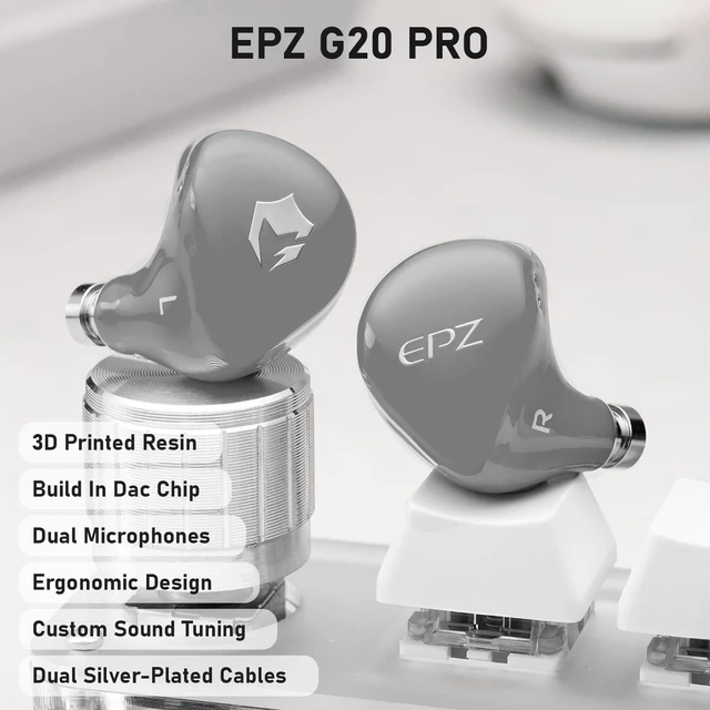 Alt view image 2 of 5 - EPZ G20 PRO IEM Gaming Earbuds Type-C in-Ear Monitor with EQ Adjustment
