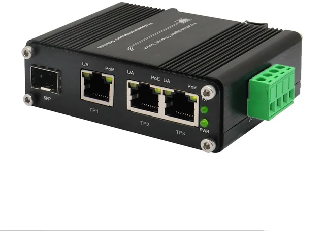 Main image of xoxnikior Industrial 3-Port PoE+ Switch with SFP, Solar Ready, Unmanaged