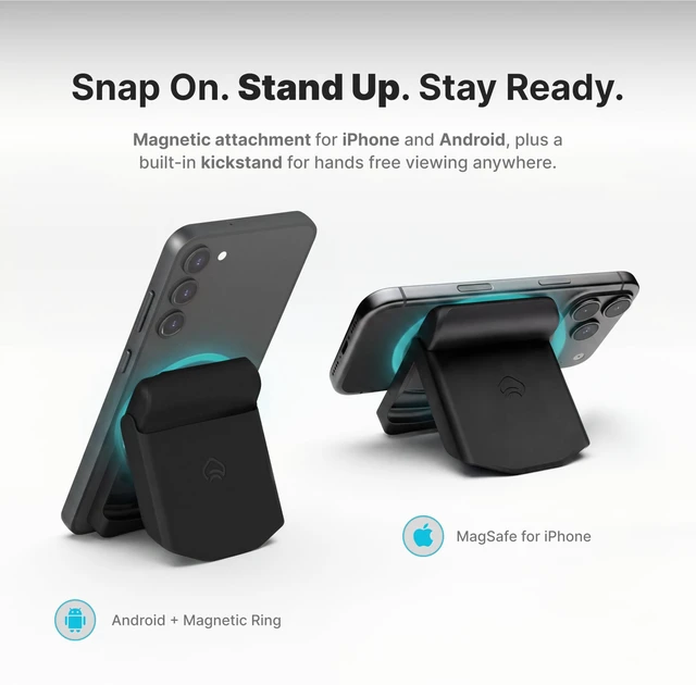 Alt view image 3 of 5 - KOMUTR Magnetic Wireless Earbuds, Sticks to MagSafe iPhone, ANC, Black