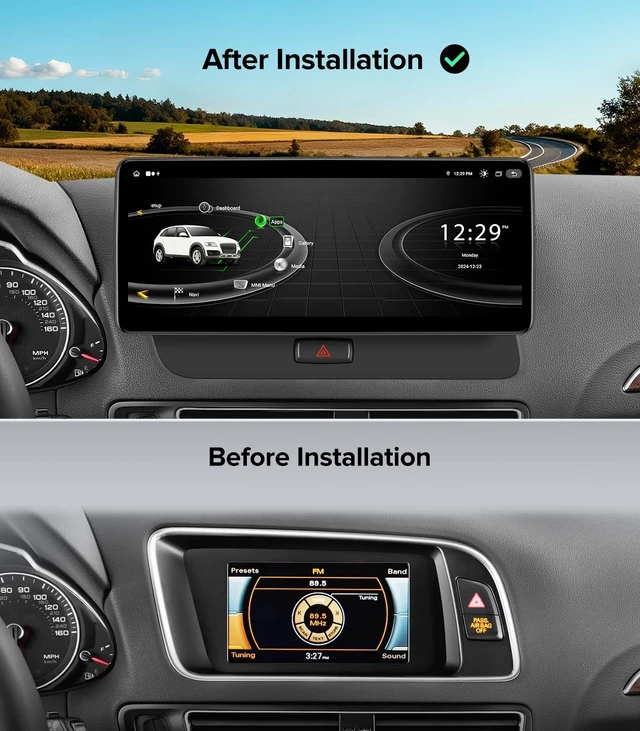 Alt view image 3 of 5 - 12.3" CarPlay Radio Upgrade for Audi Q5 SQ5 09-17 with Concert/Symphony