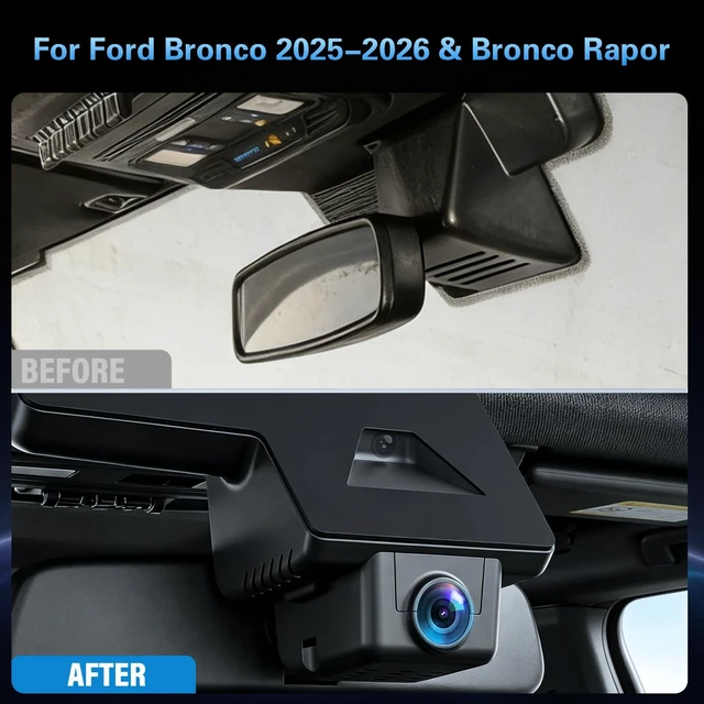 Alt view image 2 of 5 - 4K Front Dash Cam for Ford Bronco 2025-2026 & Bronco Rapor Dash Camera