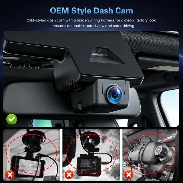 Alt view image 3 of 5 - 4K Front Dash Cam for Ford Bronco 2025-2026 & Bronco Rapor Dash Camera
