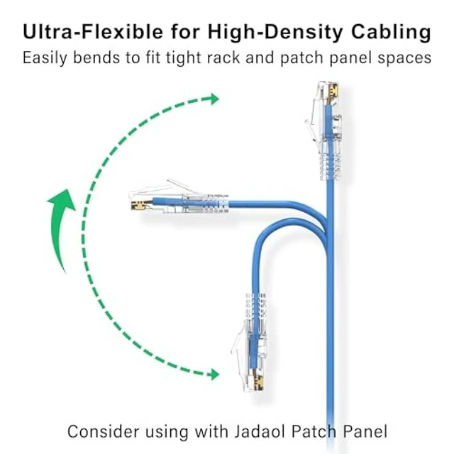 Alt view image 3 of 5 - Jadaol [UL Listed Cat6A Patch Cables 3FT (24Pack) 10Gbps 550MHz Blue