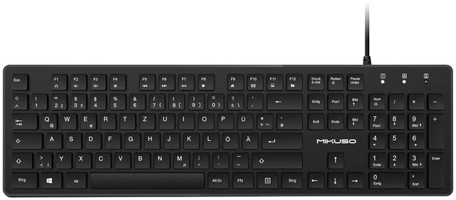 Main image of German Keyboard QWERTZ Layout Wired USB,(Not Fading Character) Laptop/PC