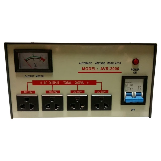 Alt view image 2 of 3 - WGC 2000 Watt Step Up/Down Voltage Converter Transformer AVR-2000, 5 Year Warranty, Fuse Protection and Automatic Voltage Regulator - Two Way Transformer - 110 to 220 V or 220 to 110 V (2000 WATTS)