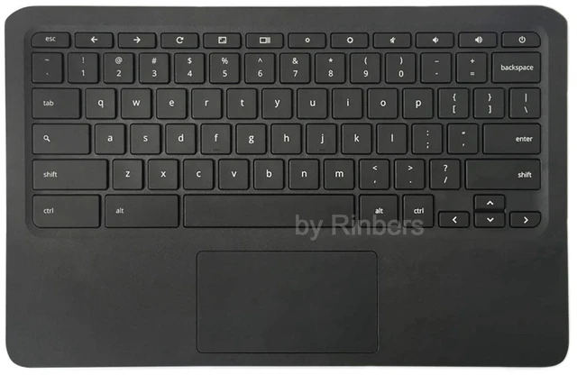 Main image of Rinbers Laptop Palmrest Upper Case Top Cover with Keyboard and Touchpad Assembly Replacement Part for HP Chromebook 11 G6 EE TPN-Q203 L14921-001 L14922-001 L92334-001 L52192-001