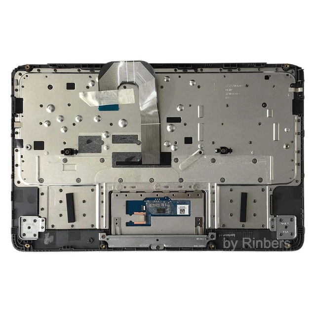 Alt view image 3 of 5 - Rinbers Laptop Palmrest Upper Case Top Cover with Keyboard and Touchpad Assembly Replacement Part for HP Chromebook 11 G6 EE TPN-Q203 L14921-001 L14922-001 L92334-001 L52192-001