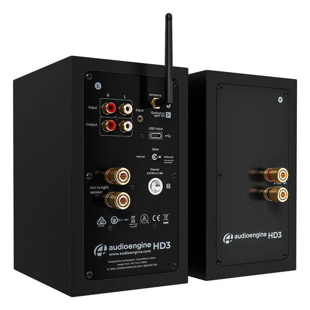 Alt view image 2 of 5 - Audioengine A2 HD (HD3) Wireless Computer Speakers Bluetooth Desktop