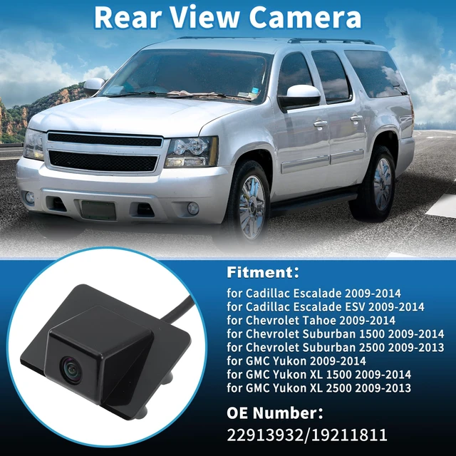 Alt view image 2 of 5 - HOPESPANNER Rear View Camera for Cadillac Escalade for Chevrolet Tahoe Suburban 1500 2500 for GMC Yukon XL 1500 2500 2009-2014 Park Assist Backup Reverse Camera Replace No.22913932/19211811