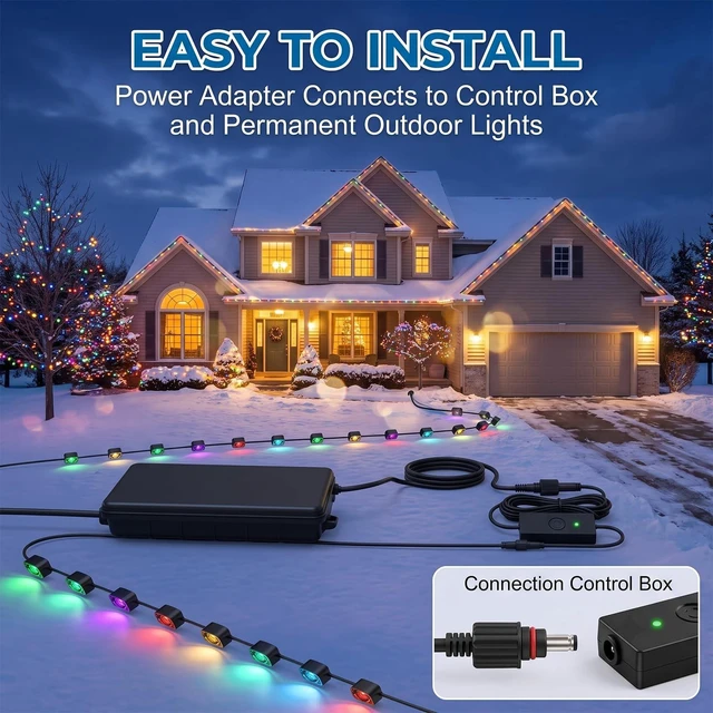 Alt view image 5 of 5 - 36V 2A Waterproof Power Supply for Govee Permanent Outdoor Lights 2 H705DEF