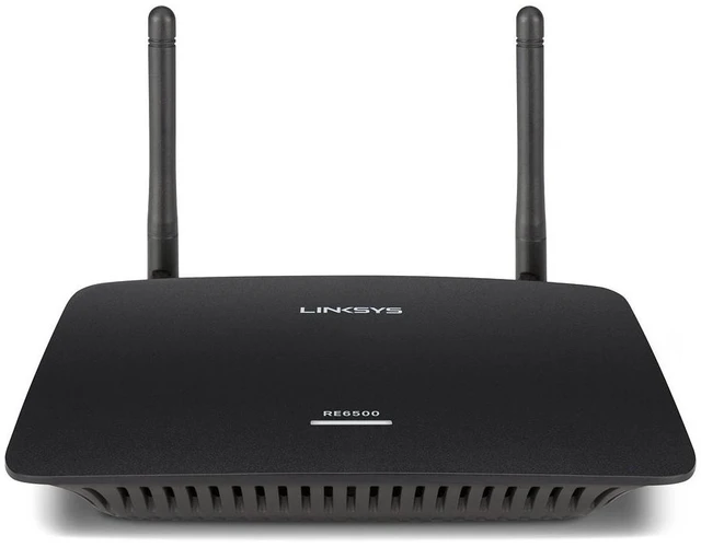 Main image of Linksys RE6500: AC1200, Dual-Band Wi-Fi Extender, Internet Booster, 4 Gigabit Ethernet Ports, Uninterrupted Streaming and Gaming (Black)