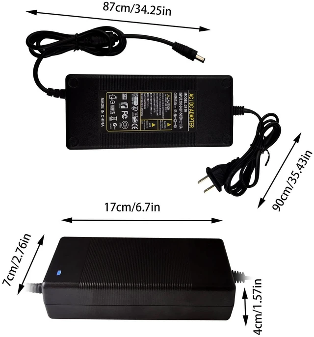 Alt view image 3 of 5 - 24V AC/DC Adapter, AC 100-240V to DC 24V 10A Power Supply Adapter Converter
