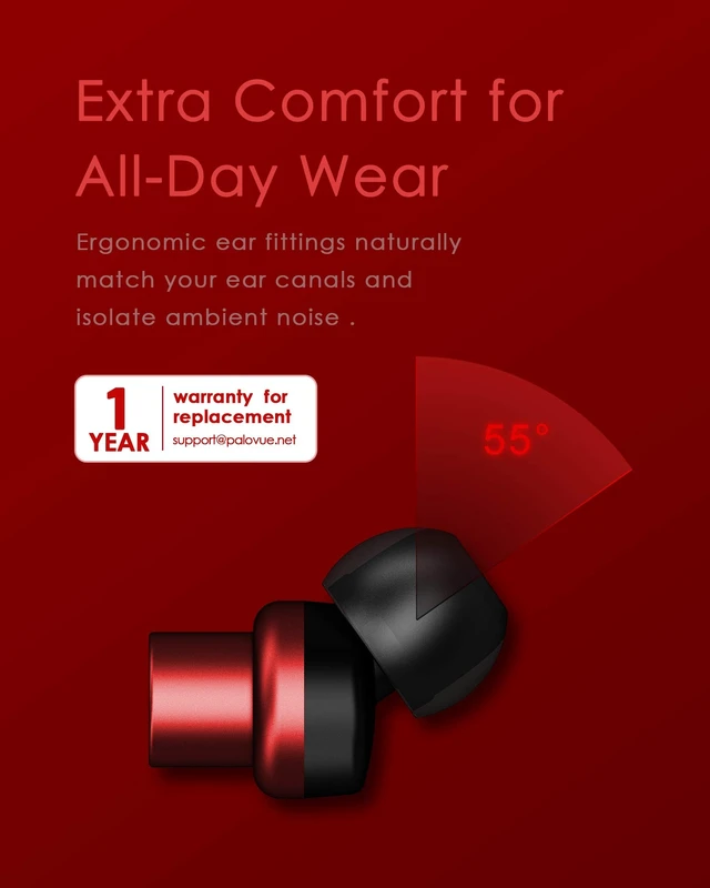 Alt view image 4 of 5 - PALOVUE Lightning Earphones Magnetic EarflowPlus Metallic Red