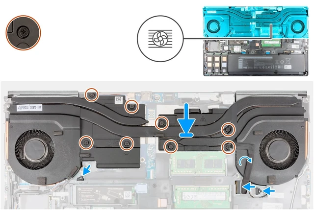 Alt view image 3 of 5 - Deal4GO CPU GPU Graphics Cooling Fan kit R95XY X7RP6 VXTNG Replacement for Dell Precision 7760 7750 with UMA or Quadro T1000