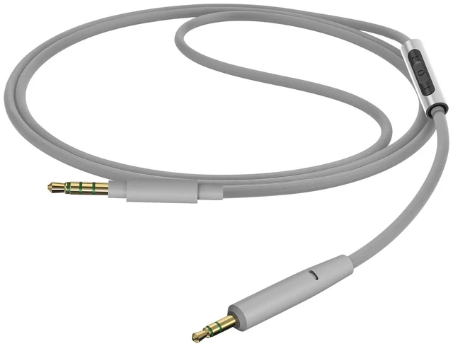 Alt view image 2 of 5 - GEEKRIA Audio Cable with Mic Compatible with Bose QuietComfort SE, QC45/35II/35/25, 700, 2.5mm Replacement Stereo Cord with Inline Microphone and Volume Control (4 ft / 1.2 m)