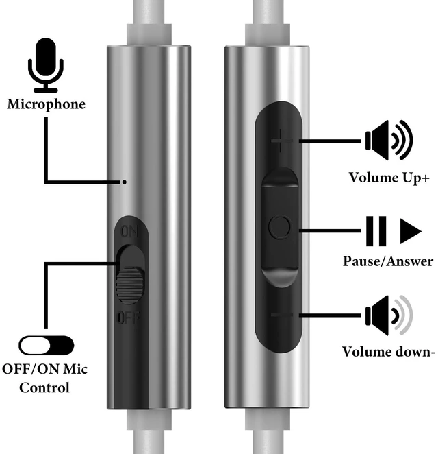 Alt view image 3 of 5 - GEEKRIA Audio Cable with Mic Compatible with Bose QuietComfort SE, QC45/35II/35/25, 700, 2.5mm Replacement Stereo Cord with Inline Microphone and Volume Control (4 ft / 1.2 m)