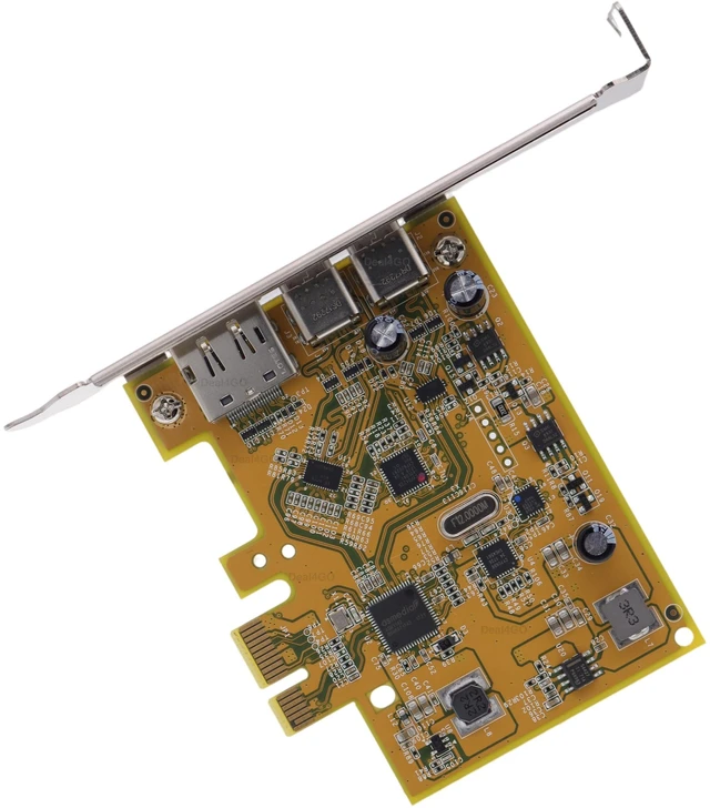 Main image of Deal4GO 2X USB Type-C 1x DP PCIe Expansion Card 6G7FY UPD2018D0 Replacement for Dell OptiPlex 7050 3070 5050 3060 7060 Precision 3420 3620 Tower Desktop, Yellow