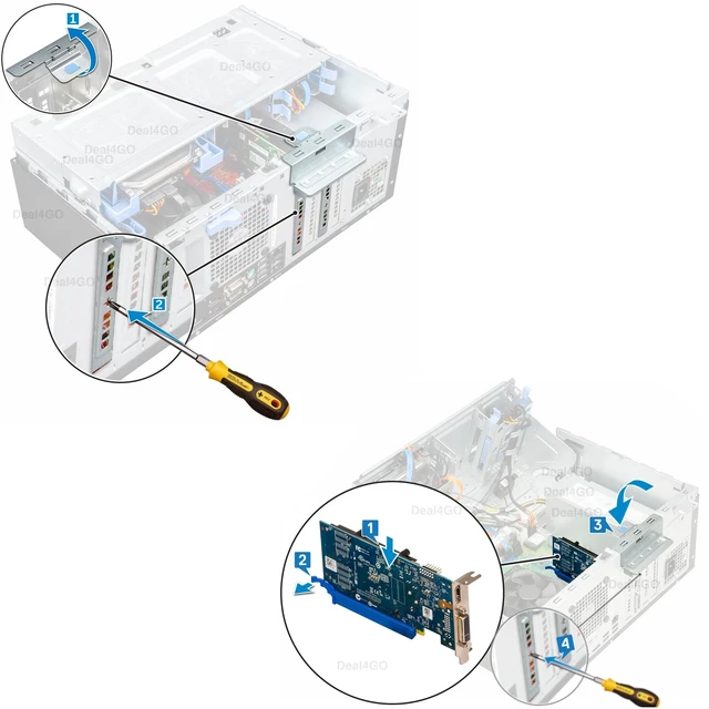Alt view image 2 of 5 - Deal4GO 2X USB Type-C 1x DP PCIe Expansion Card 6G7FY UPD2018D0 Replacement for Dell OptiPlex 7050 3070 5050 3060 7060 Precision 3420 3620 Tower Desktop, Yellow