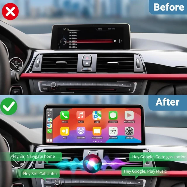 Alt view image 3 of 5 - 12.3" Ultra-Thin Touchscreen with Apple CarPlay for BMW 3 Series E90/E91 2009-2012 with CIC System, Car Stereo Multimedia Radio Receiver, Support Wireless Carplay Android Auto Bluetooth Mirro