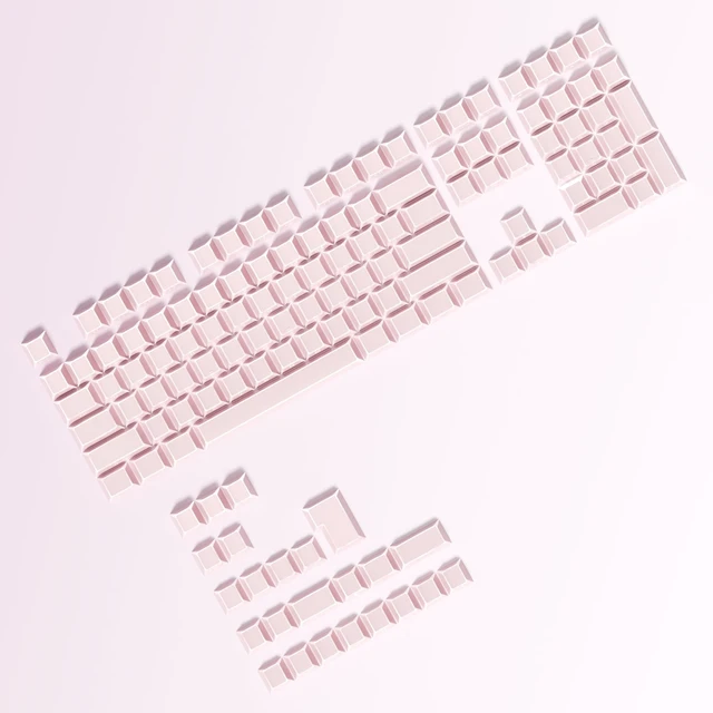 Alt view image 3 of 5 - Owpkeenthy PBT Cherry Profile Translucent Keycaps, Pink