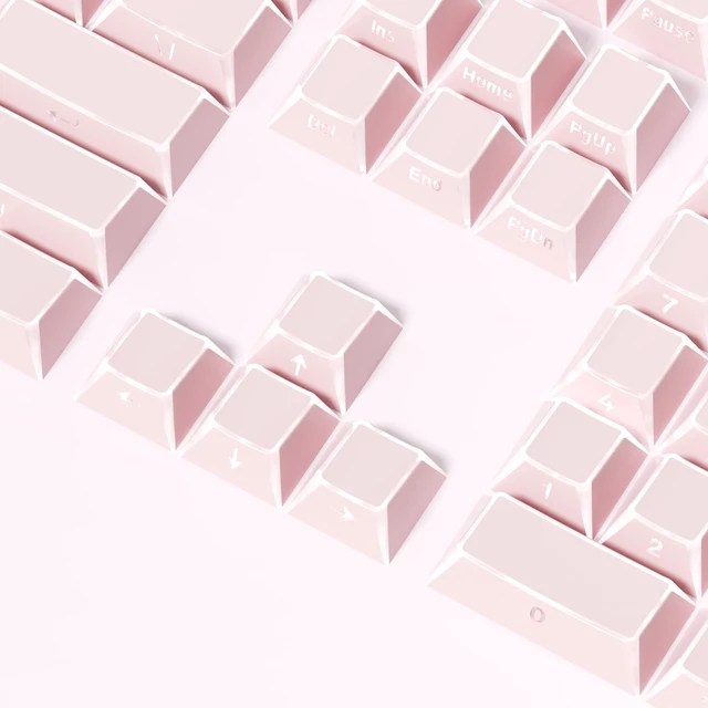 Alt view image 5 of 5 - Owpkeenthy PBT Cherry Profile Translucent Keycaps, Pink