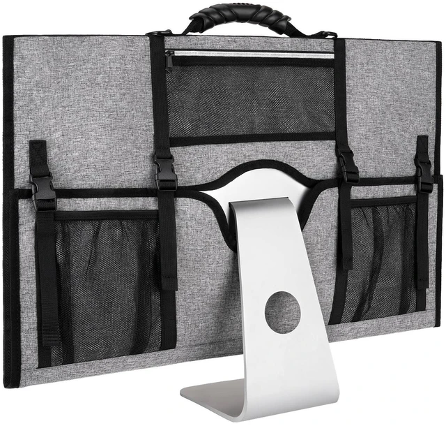 Alt view image 2 of 5 - MOSISO Monitor Carrying Case, 24 inch Padded Monitor Travel Bag Cover Case