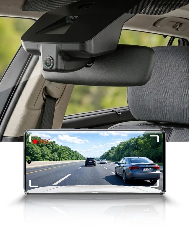 Main image of Fitcamx 4K Dash Cam Suitable for Ford Ranger 2019-2023 with Rain Sensor (for North America Version), OEM Factory Look, 2160P UHD Video, WiFi & APP, Loop Recording, G-Sensor, Easy to Install, 64GB Card