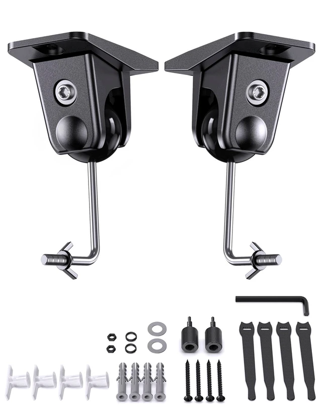 Main image of Ceiling Speaker Mount for Rear Surround Sound Satellite, Adjustable, 2-Pack