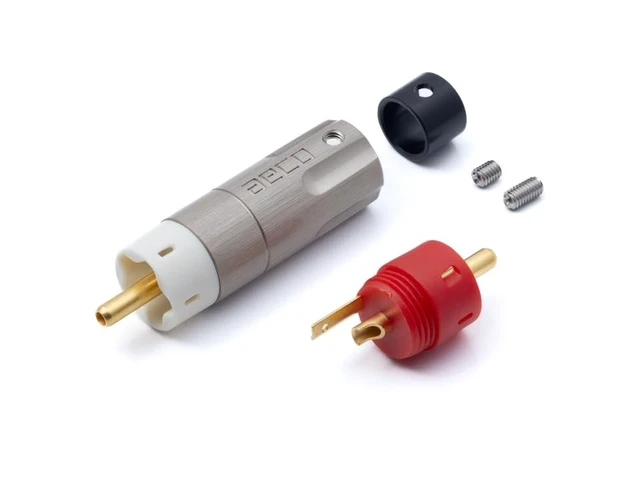 Alt view image 2 of 2 - aeco RCA Plug ARP-4045, 4pcs/1set, Gold Plating, Vacuum Bag