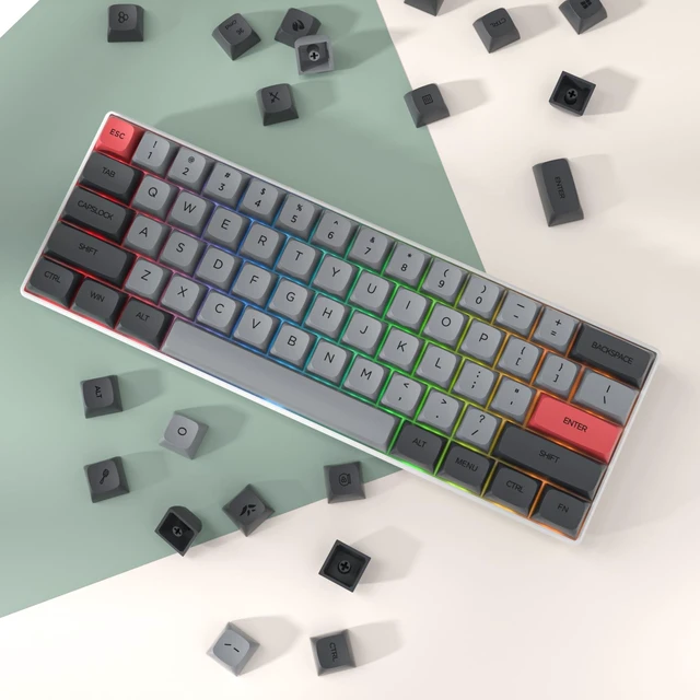 Alt view image 5 of 5 - Fogruaden PBT Keycaps 134 Key Dark Grey Keycaps,Custom Keycaps, XDA Profile Cute Keycap for Mechanical Keyboard